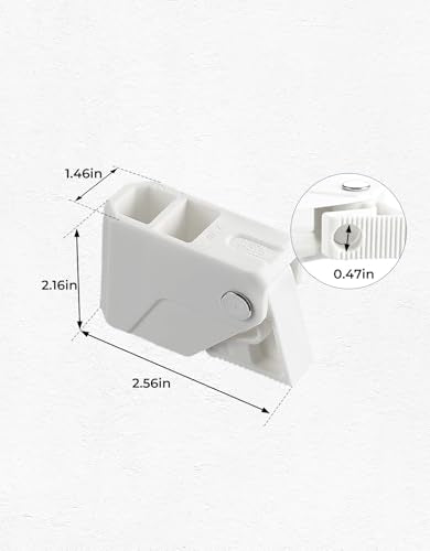 KEMIMOTO White Boat Fender Clips - Adjustable Quick Release Marine Cleats (2 pcs)
