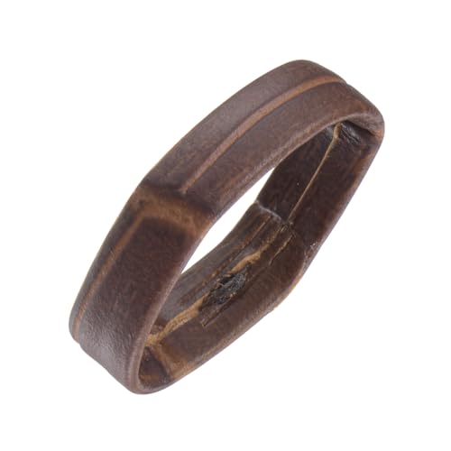 22mm PU Leather Watch Band Loops - Dark Brown (2 Pcs)