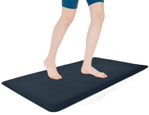 Art3d Anti-Fatigue Cushioned Kitchen Mat 28 x 17.3 Inch, Majolica Blue, 0.5 Inch Thick