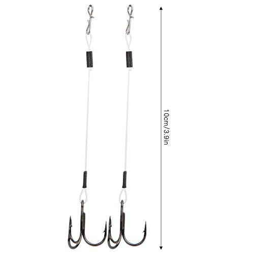 Haosie 6PCS Treble Fishing Hooks for Walleye Bass Lure Fishing
