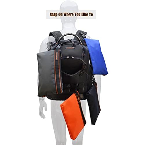 WELKINLAND 4-Packs Small tool pouch, Heavy-Duty Tool pouches, Electrician tools pouch bag, Tools pouches w/clip, Small Zippered tool bag