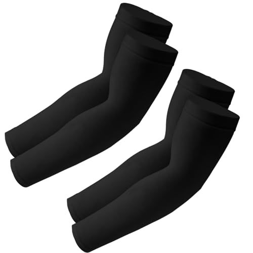 Cooling Arm Sleeves - UV Protection Compression 2-Pack, Black