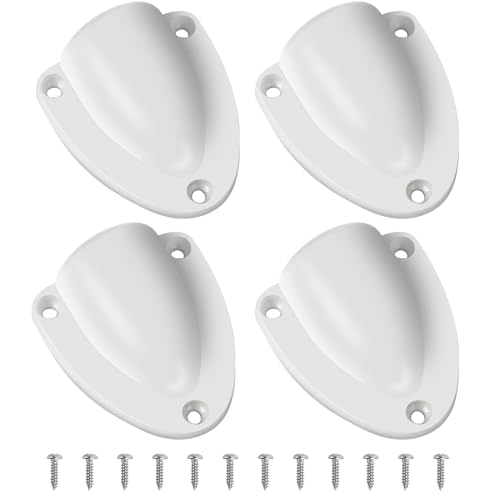 4-Pack Marine Clamshell Wire Vent Cover - 2.5-inch Nylon - White
