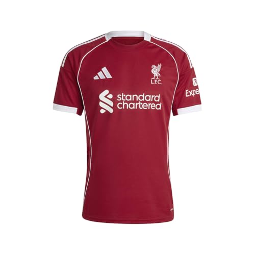 Liverpool FC Home Jersey - adidas Men's Soccer Shirt - Medium / Strawberry Red