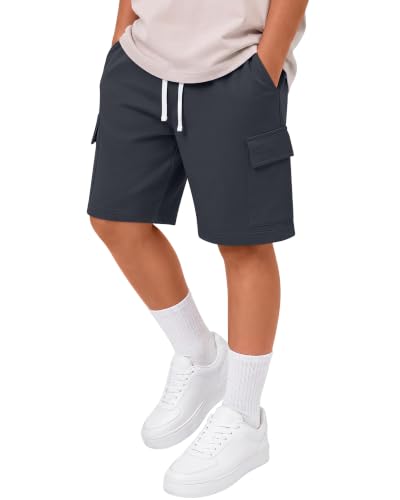 Boys Cargo Shorts - Dark Gray, 10-11 Years