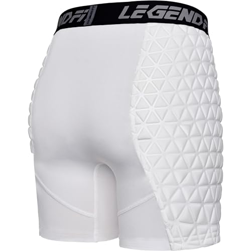 Girls Softball Padded Sliding Shorts - Medium White Compression