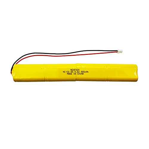 BBAT0043A Ni-Cd 9.6V 900mAh Emergency Light Lighting Fixture Battery Compatible with ELBB003 ELB-B003 ELB-B004 ELBB004 OSI OSA228 DANTONA CUSTOM-306-U BBAT0044A BAA-96 (2 Pack)