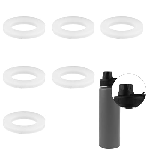 Water Bottle Gasket Replacements - 6pcs for DRINCO 14/18/22/32/40/64oz - White