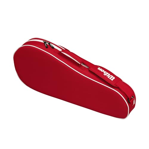 Wilson Advantage Tennis Bag Series Red/White - Holds Up to 3 Rackets & Gear