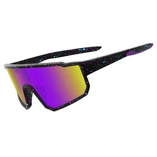 Kids Polarized Baseball Sunglasses - Lightweight TR90 Frame, Purple Lens