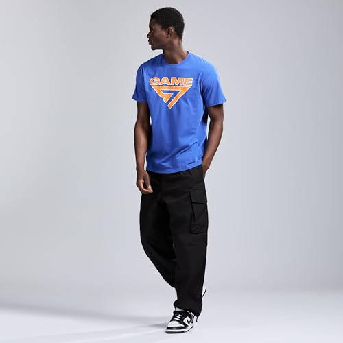 Men's Lightweight Graphic Logo Crew Neck T-Shirt - Win Or Go Home, Medium, Cobalt Blue