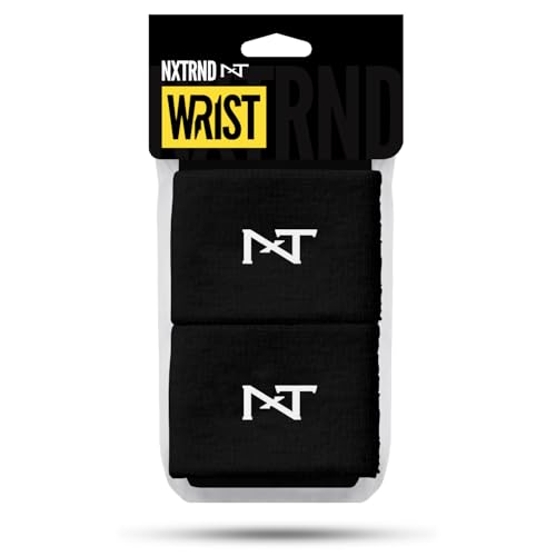 Sports Wristbands - Sweat-Absorbent Cotton Bands - Black