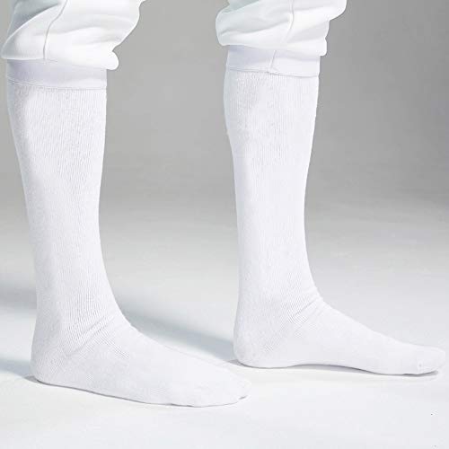 Fencing Socks - Cotton Protective Stockings for Epee, Sabre, Foil - X-Small, White