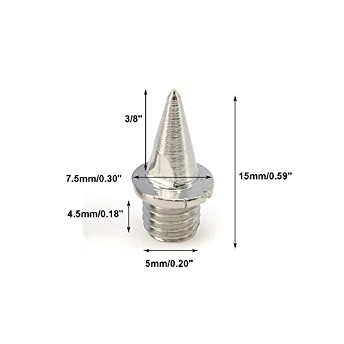 42 Pcs Track Spikes - 3/8" Stainless Steel Pyramid Spikes with Wrench