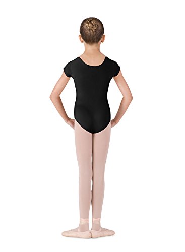 Bloch Girls Dujour Microlux Short Sleeve Leotard Black 14 - Dancewear for Girls