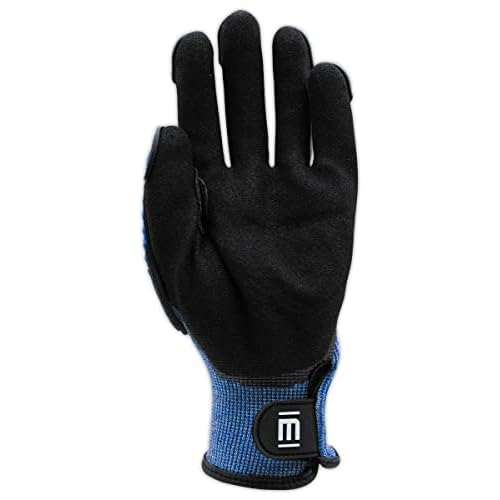 Magid Glove & Safety T-REX Flex Series ANSI A6 AeroDex Shell Impact Glove, 1 Pair, NitriX Coated Palm, Size 9/L, Blue, TRX685