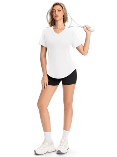Moisture-Wicking Women's V-Neck Short Sleeve Workout Shirt
