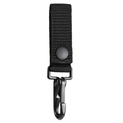 Heavy Duty Belt Keeper Clip - Metal Key Chain Clip, 2 Pack - Black