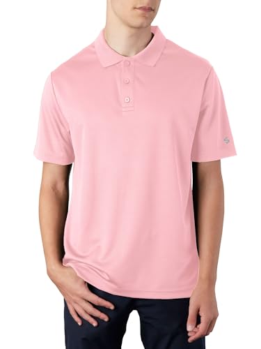 Southpole Men's Birdseye Performance Polo Shirt XL Pink Moisture-Wicking