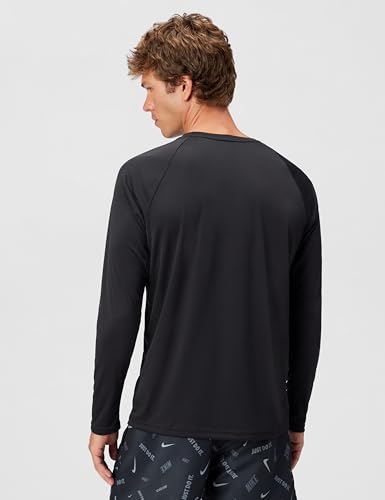 Nike Men's Long-Sleeve Hydroguard Shirt Large Black - Sports Performance Top