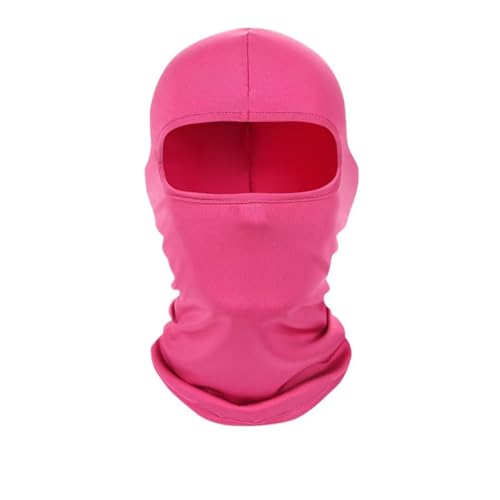 Full Face Balaclava Ski Mask - Windproof UV Protection - Rose Red