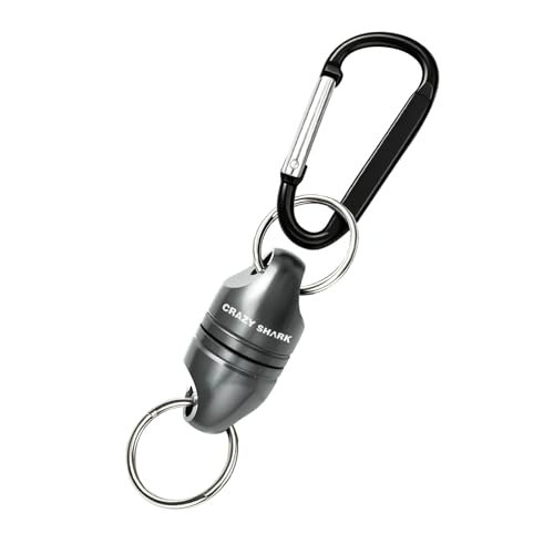 Magnetic Net Release - Aluminum Fishing Net Magnet Retractor - Gun Metal