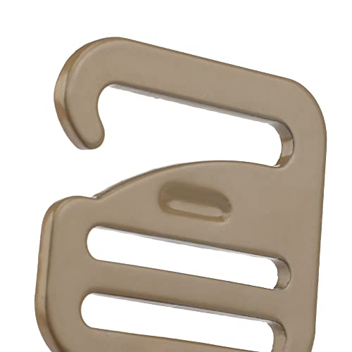 Heavy Duty Metal G-Hook Buckles - 2pcs for 1 Inch Webbing - Brown