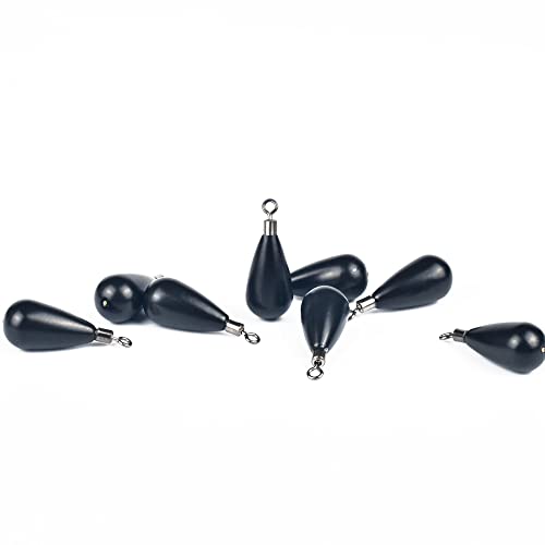 Tungsten Teardrop Drop Shot Weights with Rotating Round Eye
