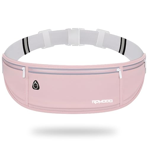 RDMODO Running Belt Fanny Pack for Women 02-Pink, Water-Resistant Waist Pack