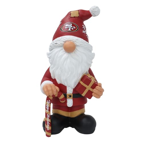 NFL 10 Inch Christmas Garden Gnome - San Francisco 49ers