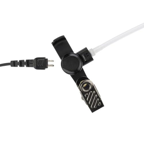2-Wire Clear Tube Earpiece for Motorola Radios - M1 Connector