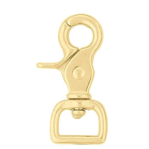 Square Scissor Snap - Solid Brass - 3/4" Width