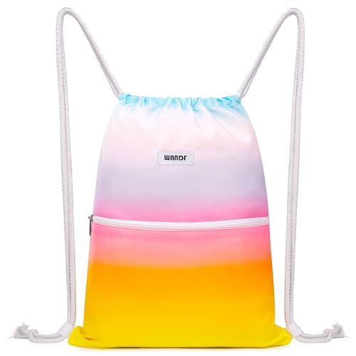 Drawstring Backpack - Lightweight Gym Sackpack - Rainbow
