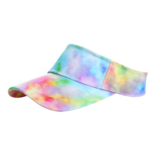 Adjustable Tie Dye Sport Visor Hat for Men & Women - Green
