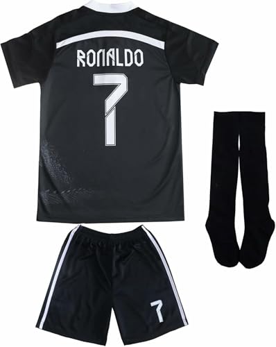 Kids Soccer Jersey Kit - No #7 Black Old Dragon - 6-7 Years
