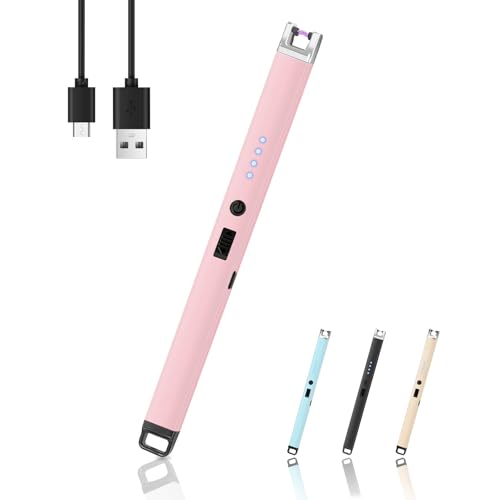 Rechargeable Electric Candle Lighter - Windproof Plasma Arc - Rose Gold