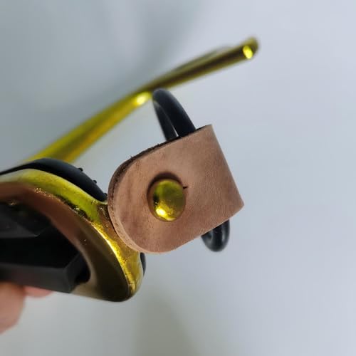 Durable Peacock Safety Stirrup Replacement Set — Rubber Rings & Leather Tabs for Peacock Stirrups
