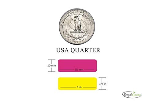 Rectangle Labels - 25mm x 10mm Neon Red Stickers - 270 Pack