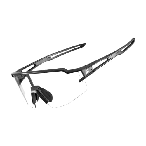 Photochromic Sports Sunglasses - Anti-Fog UV400 Goggles with Myopia Frame - Black