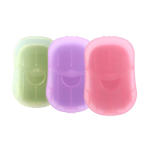 Portable Paper Soap Sheets - 3 Boxes (Lavender, Rose, Tea Leaves) 150 Count
