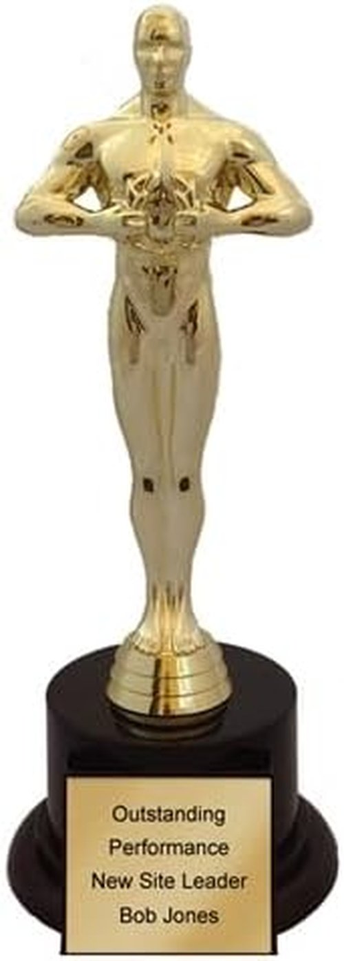 Achievement Gold Toned Award Trophy - Customizable 10.625" for Ceremonies, Parties & Competitions