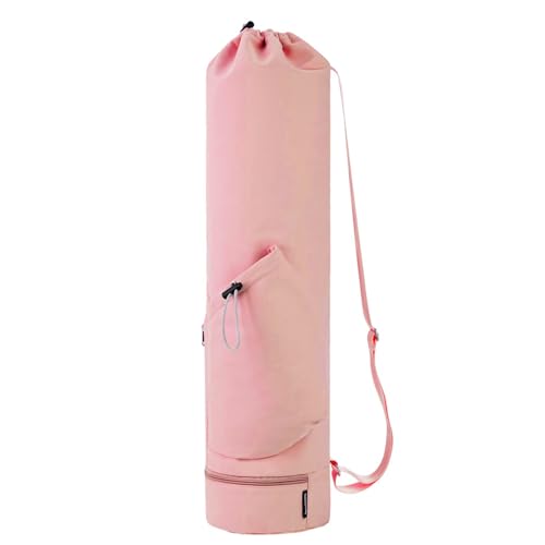 Pink Yoga Mat Bag with Water Bottle & Wet Pocket - PUXING