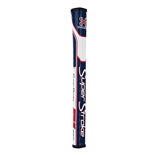SuperStroke Traxion Pistol GT Golf Putter Grip - Red/White/Blue, Pistol Tour Variant