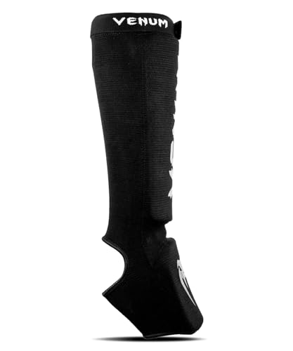 Venum Kontact Shin Guards - Black / Medium, Lightweight Martial Arts Gear