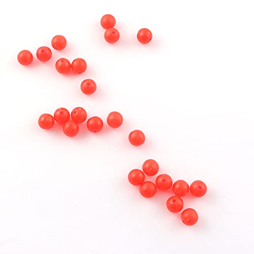 100pcs 8mm Red Glow Fishing Line Beads for Night Fishing