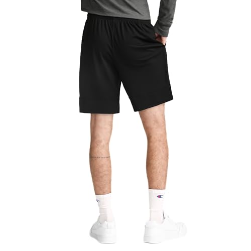 Champion Men's 7-Inch Inseam Sport Shorts Large Black - Lightweight, Moisture-Wicking Activewear