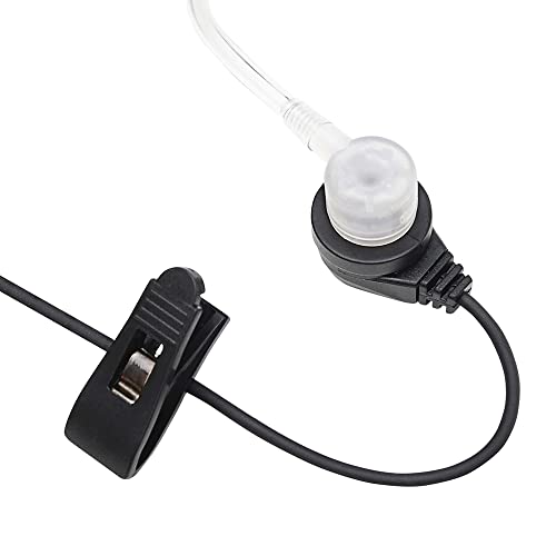 Midland AVPH3 1-Pack Transparent Security Headsets with PTT/VOX - Black