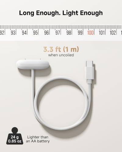 USB C Charger for Google Fitbit Air - 3.3 ft White Cable