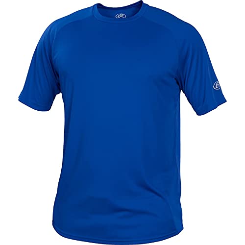 Men's Athletic Tech Short Sleeve Shirt - Large, Royal Blue, 100% Pro Dri