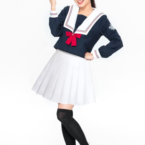 High Waisted Pleated Mini Skirt with Shorts - Small, White